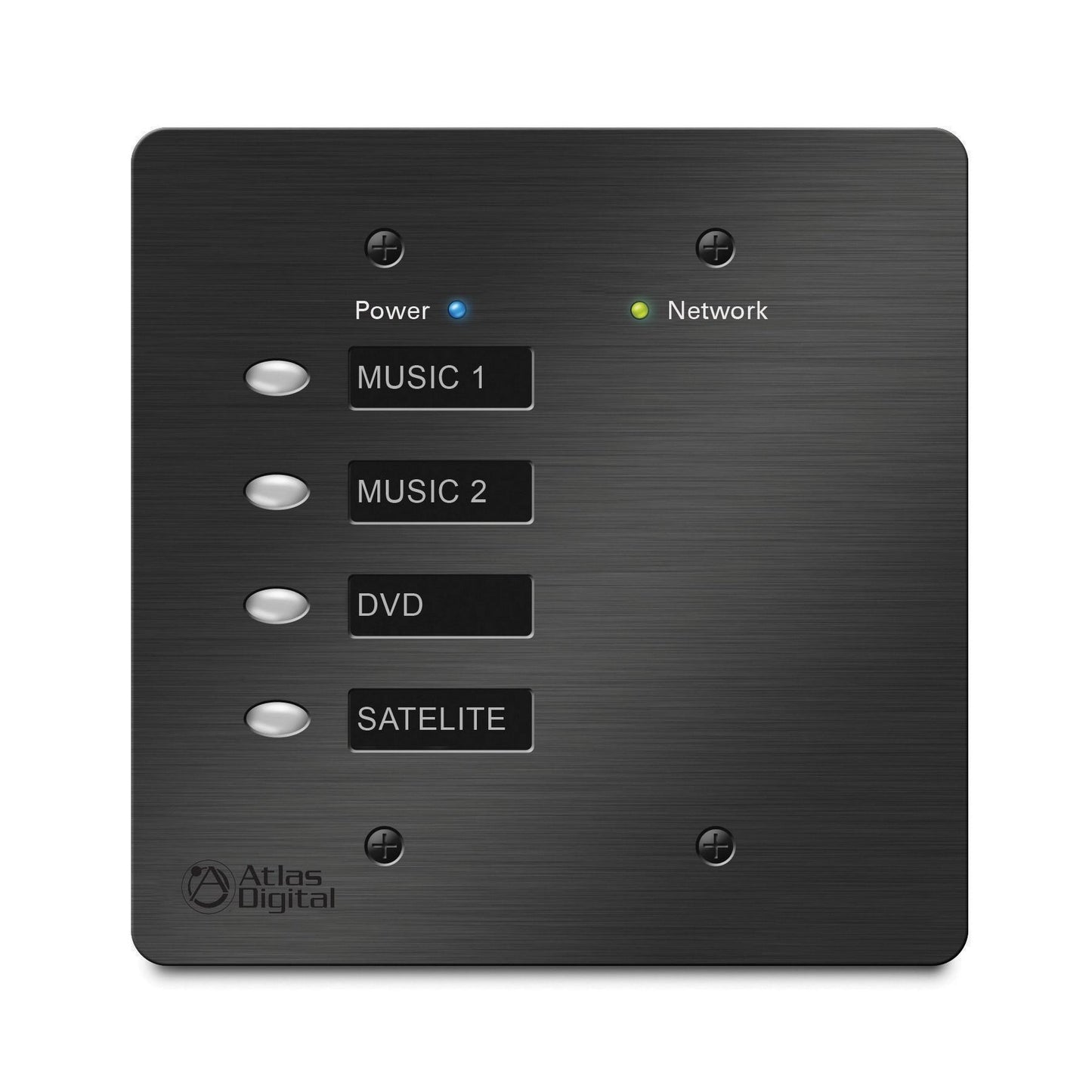 AtlasIED BBWP-S4B BlueBridge 4-Button Audio Controller, Black(Atlasied Bbwp S4b Bluebridge 4 Button Audio Controller Black)