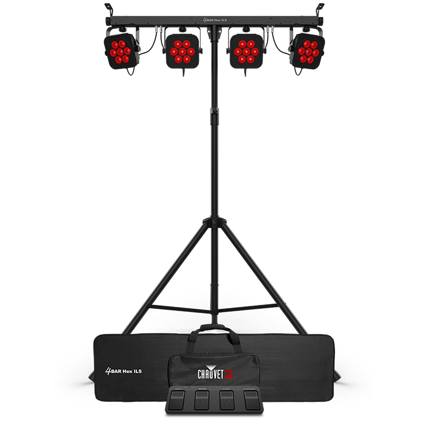 Chauvet DJ 4BAR Hex ILS RGBAW+UV LED Wash Lights With T Bar(Chauvet Dj 4bar Hex Ils Rgbawuv Led Wash Lights With T Bar)