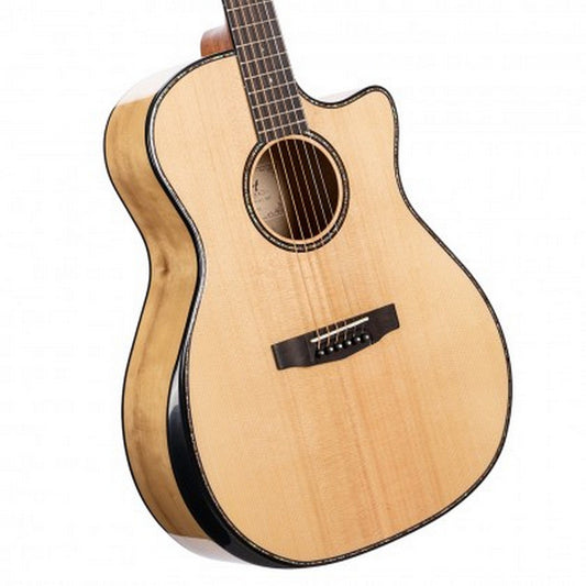 Cort GA-MY Bevel Acoustic-Electric Guitar, Myrtlewood, Natural(Cort Ga My Bevel Acoustic Electric Guitar Myrtlewood Natural)
