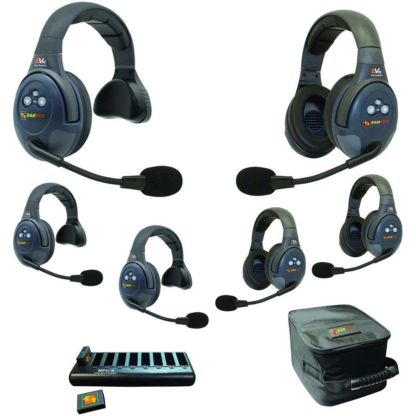 Eartec EVADE EVX633 Full Duplex Wireless Intercom System With 3 Single 3 Dual Speaker Headsets(Eartec Evade Evx633 Full Duplex Wireless Intercom System With 3 Single 3 Dual Speaker Headsets)