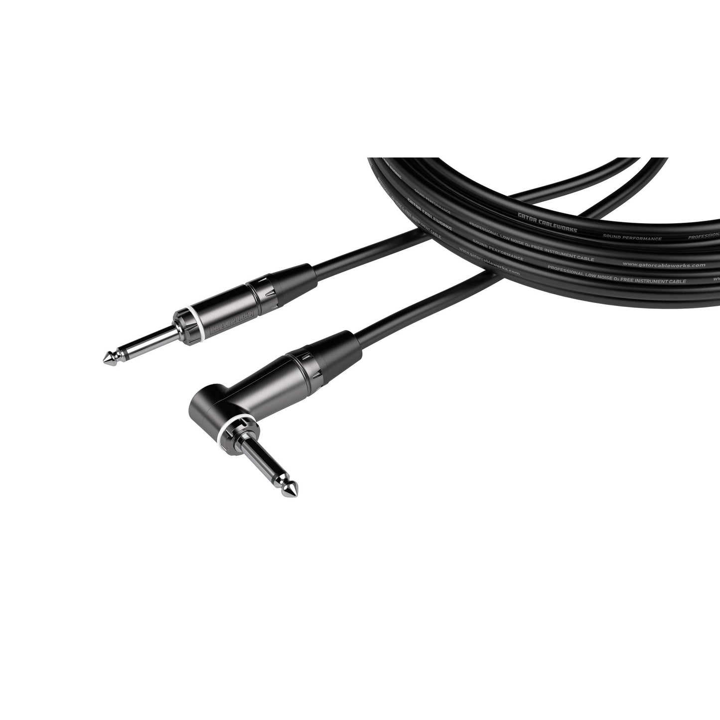 Gator Composer Series Straight To Right-Angled Instrument Cable, 10-Foot(Gator Cbw Cpsrinst Cble Ra 10 Composer Series Straight To Right Angled Instrument Cable 10 Foot)