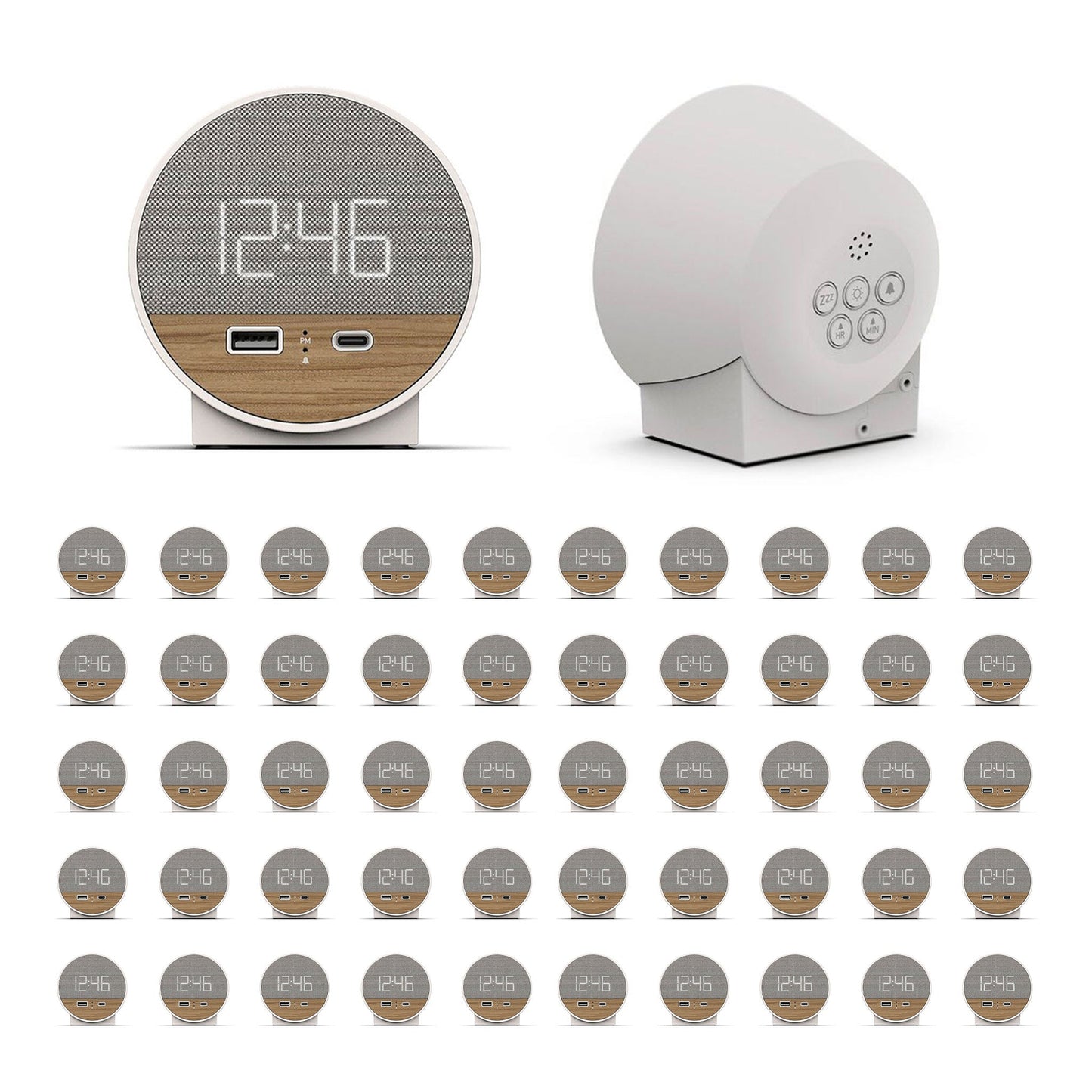 Nonstop NSO2-WFL Hotel Alarm Clock With USB-C And USB-A Charging, Multi Pack Options Available(Nonstop Nso2 Wfl Hotel Alarm Clock With Usb C And Usb A Charging Multi Pack Options Available)