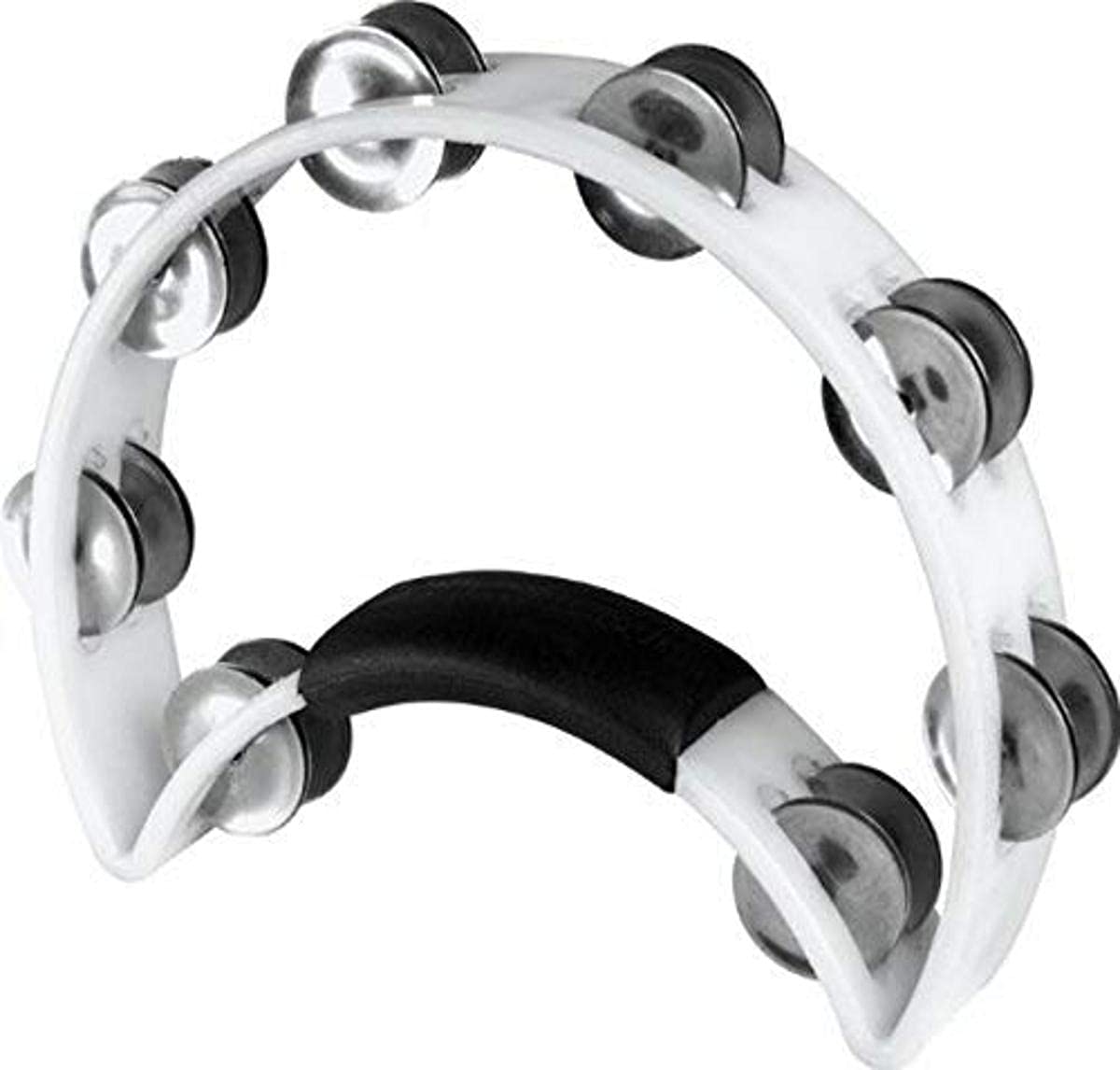 Rhythm Tech RT1020-U Standard Tambourine With Nickel Jingles, White(Rhythm Tech Rt1020 U Standard Tambourine With Nickel Jingles White)