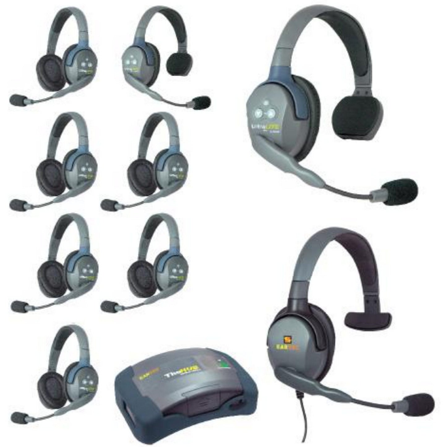 Eartec HUB926MXS UltraLITE And HUB 9 Person Headset System With 2 ULSR, 6 ULDR, 1 Max 4G Single(Eartec Hub926mxs Ultralite And Hub 9 Person Headset System With 2 Ulsr 6 Uldr 1 Max 4g Single)