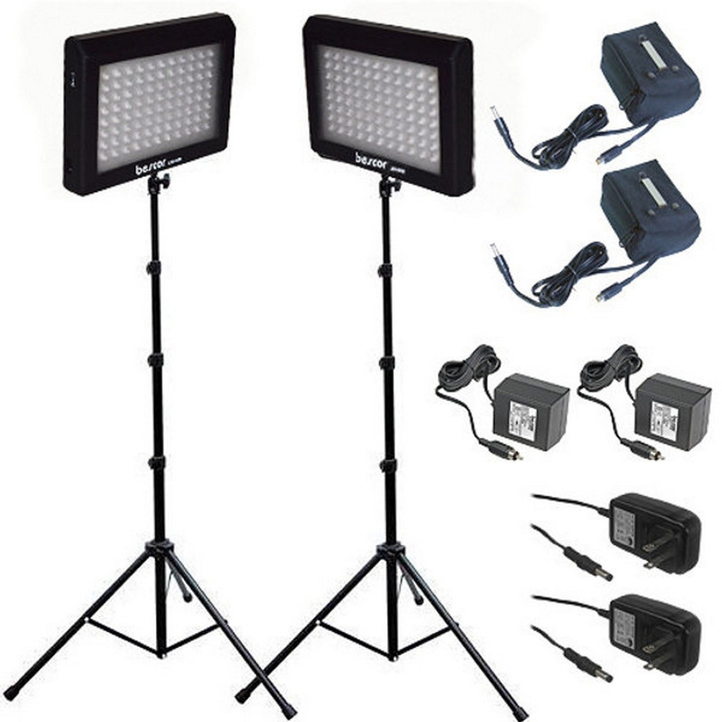 Bescor LED-95DK2B Dual 95 Bulb LED And Battery Studio Kit(Bescor Led 95dk2b Dual 95 Bulb Led And Battery Studio Kit)