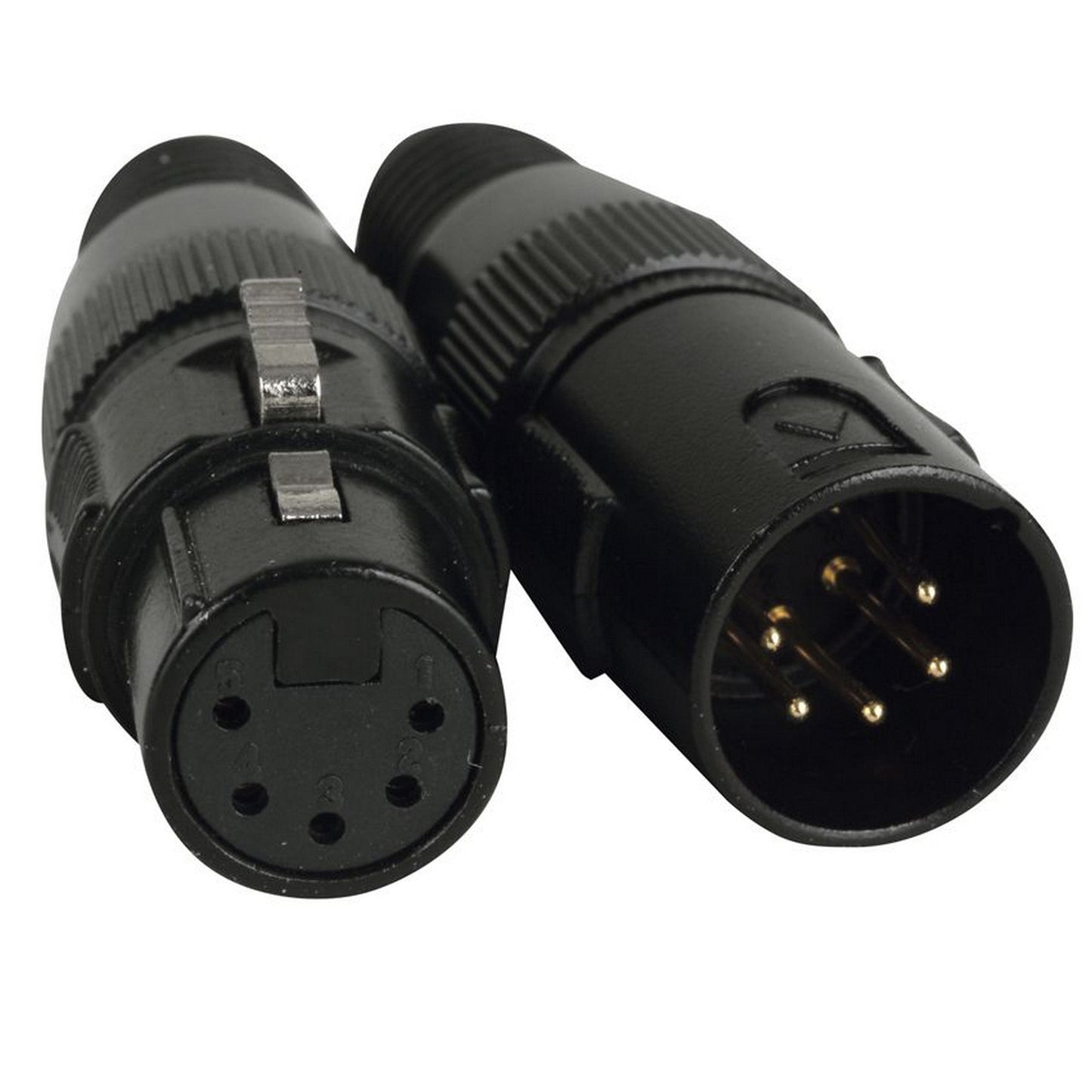 Accu Cable ACXLR5PSET 5-Pin, 1 Male And 1 Female XLR Connectors With Gold Pins(Adj Acxlr5pset 5 Pin 1 Male And 1 Female Xlr Connectors With Gold Pins)