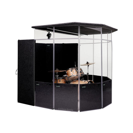 ClearSonic IPA IsoPac A Portable Drum Isolation Booth, 60-70% Volume Reduction(Clearsonic Ipa Isopac A Portable Drum Isolation Booth 60 70 Volume Reduction)
