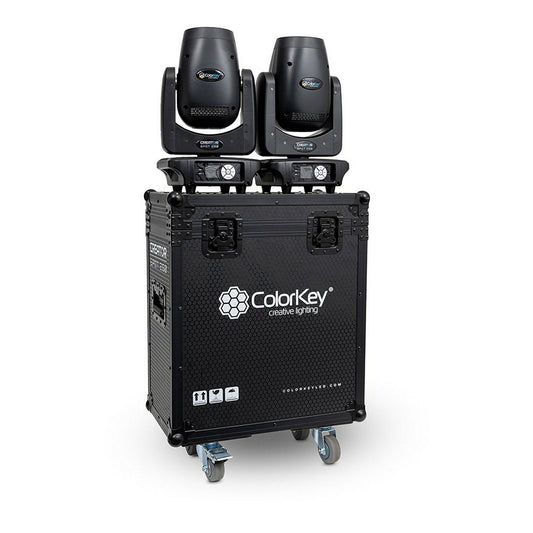 ColorKey 2-Piece Flight Case With Castors For Creator Spot 250 Moving Head Light, Black(Colorkey 2 Piece Flight Case With Castors For Creator Spot 250 Moving Head Light Black)