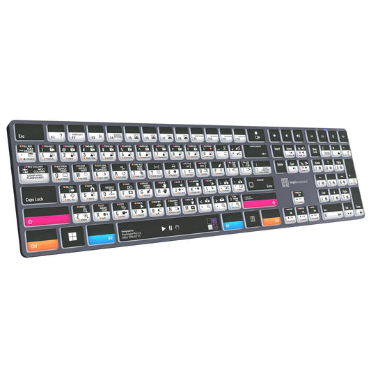 Logickeyboard TITAN Wireless Backlit Keyboard For Premiere Pro/After Effects, PC, US Windows(Logickeyboard Titan Wireless Backlit Keyboard For Premiere Pro After Effects Pc Us Windows)