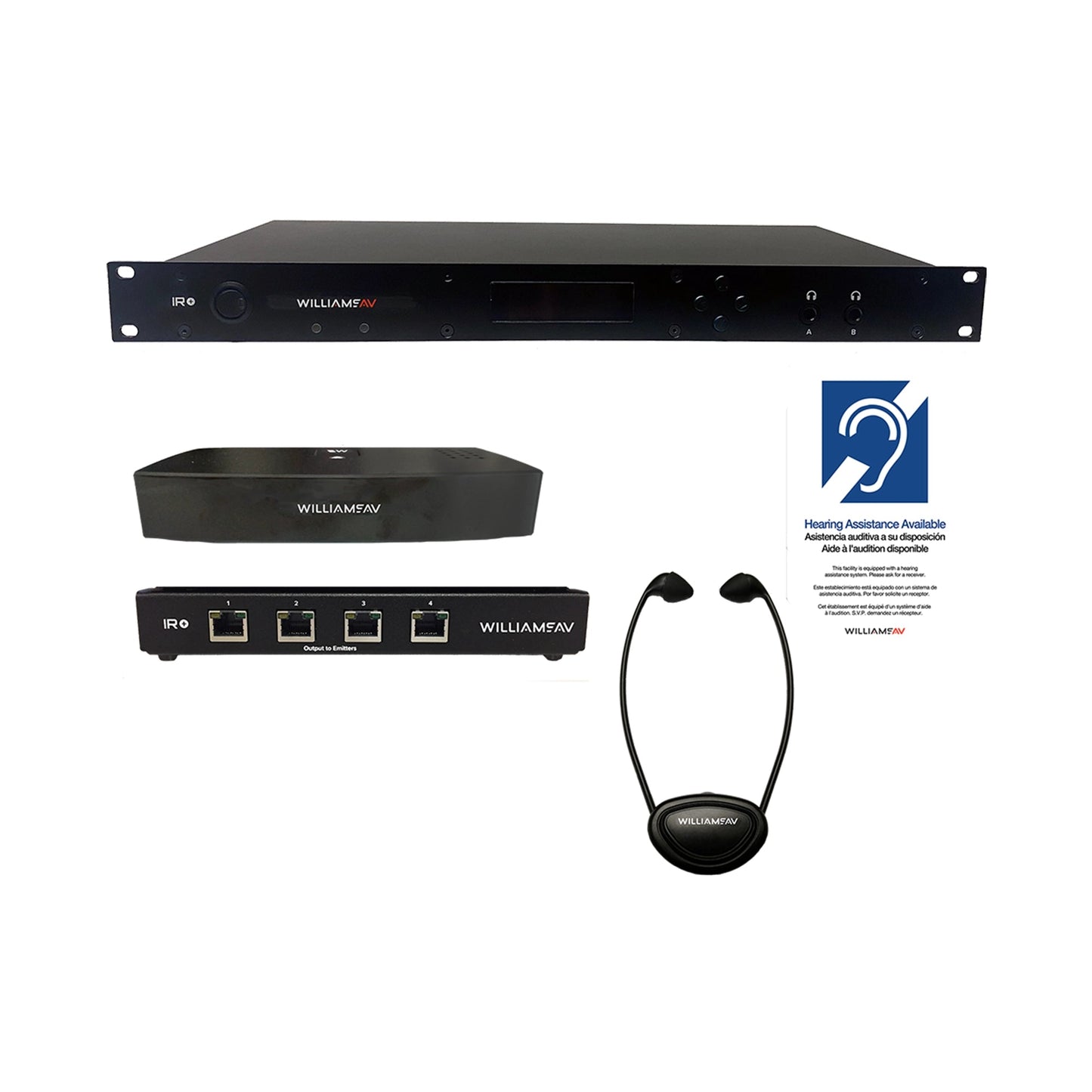 Williams AV IR SY23 D Large-Area Dante Infrared System With Stethoset Receivers(Williams Av Ir Sy23 D Large Area Dante Infrared System With Stethoset Receivers)