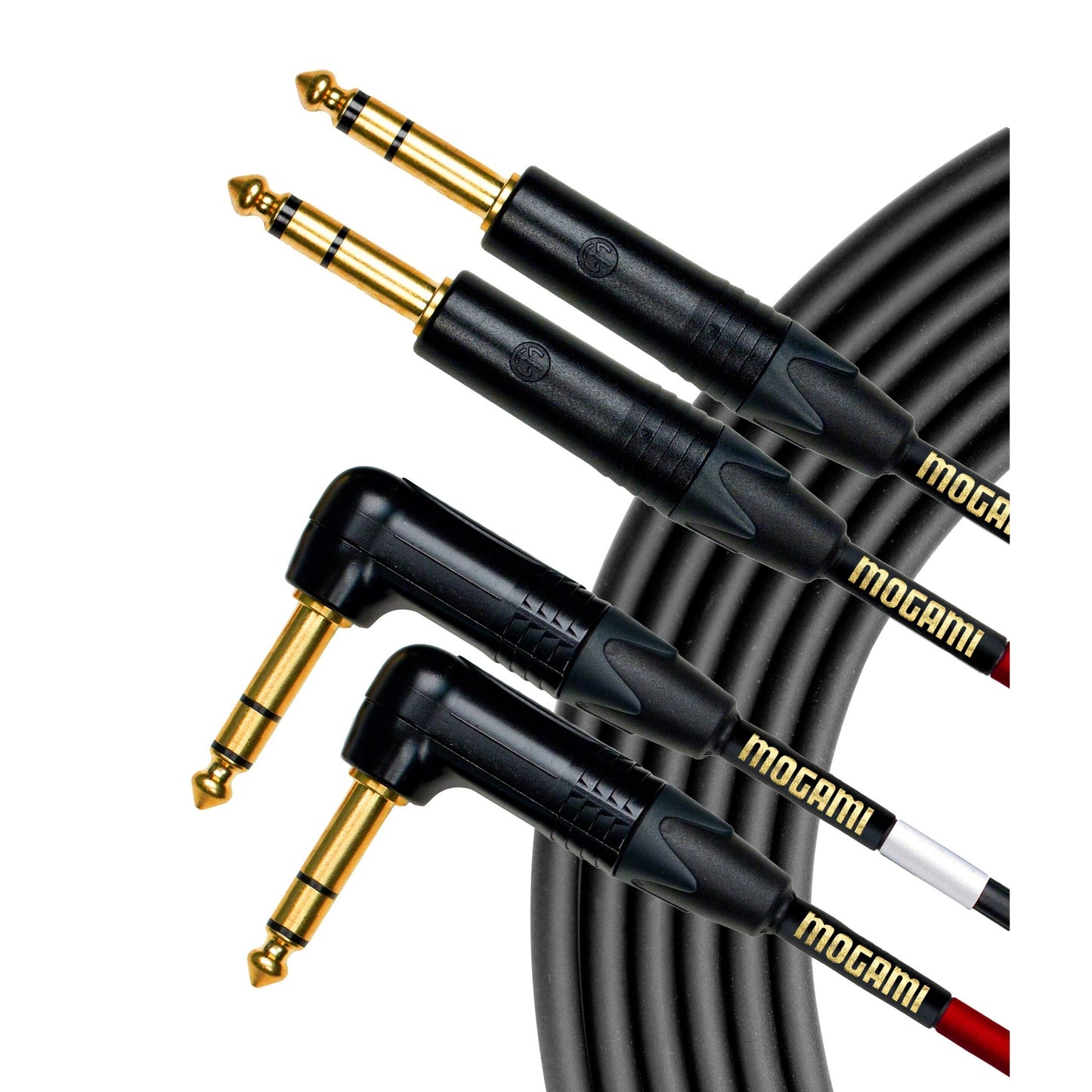 Mogami GOLD KEY SB-06R Dual Right Angle TRS To Dual TRS Balanced Keyboard Cable, 6-Feet(Mogami Gold Key Sb 06r Dual Right Angle Trs To Dual Trs Balanced Keyboard Cable 6 Feet)