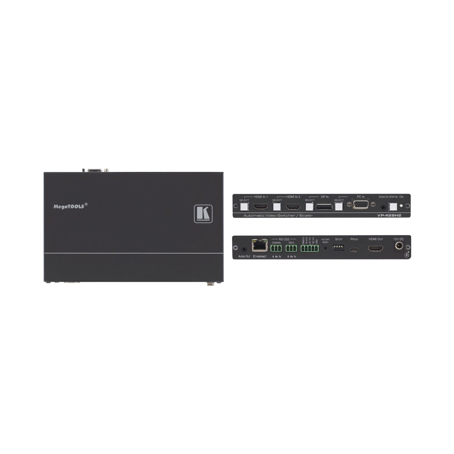 Kramer VP-429H2 4K60 4:4:4 HDMI, DP And VGA Scaler/Switcher Tool(Kramer Vp 429h2 4k60 444 Hdmi Dp And Vga Scaler Switcher Tool)