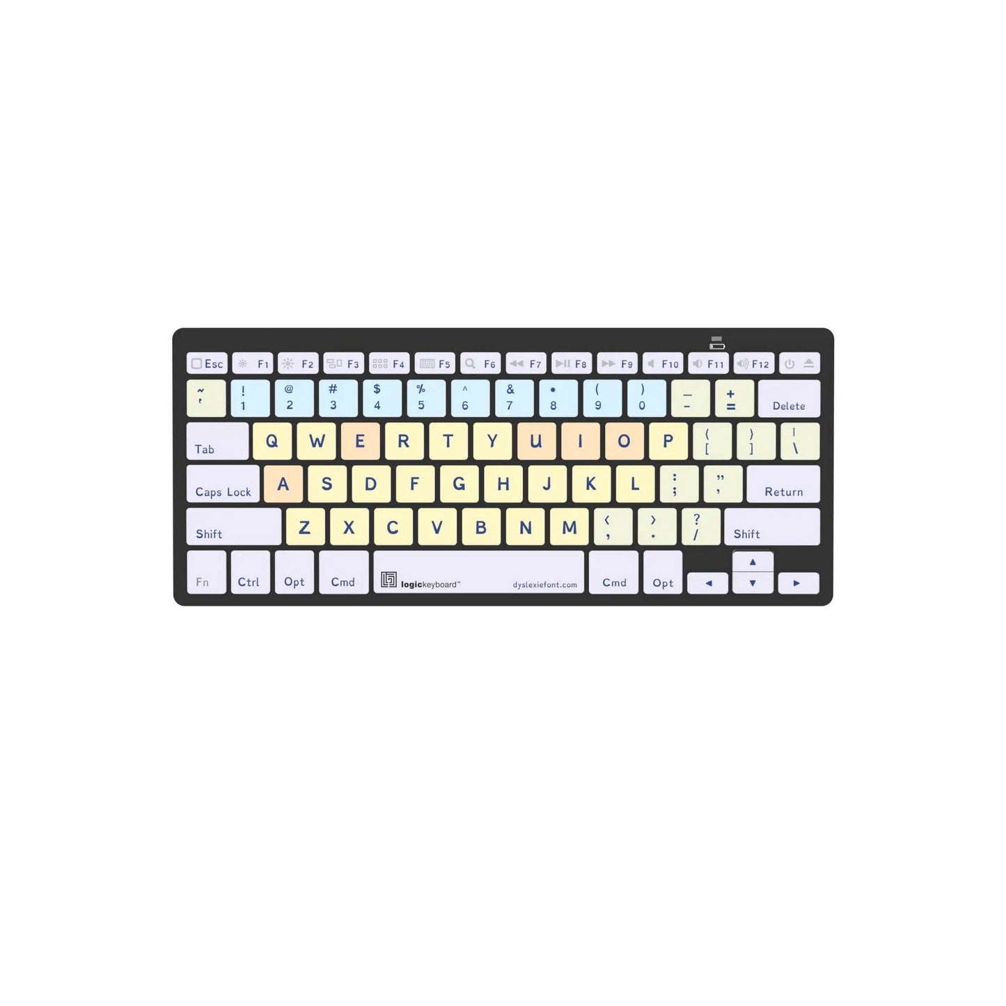 Logickeyboard Dyslexie PC Bluetooth Mini Keyboard, US English(Logickeyboard Lkb Dyslex Btpc Us Dyslexie Pc Bluetooth Mini Keyboard Us English)