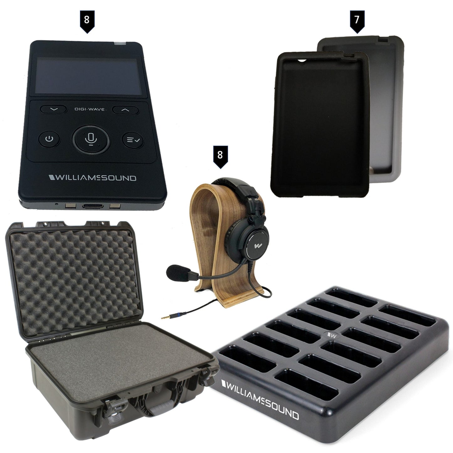 Williams AV DWS COM 8 PRO 400 Digi-Wave 400 Wireless Intercom System For Up To 8 Participants(Williams Av Dws Com 8 Pro 400 Digi Wave 400 Wireless Intercom System For Up To 8 Participants)