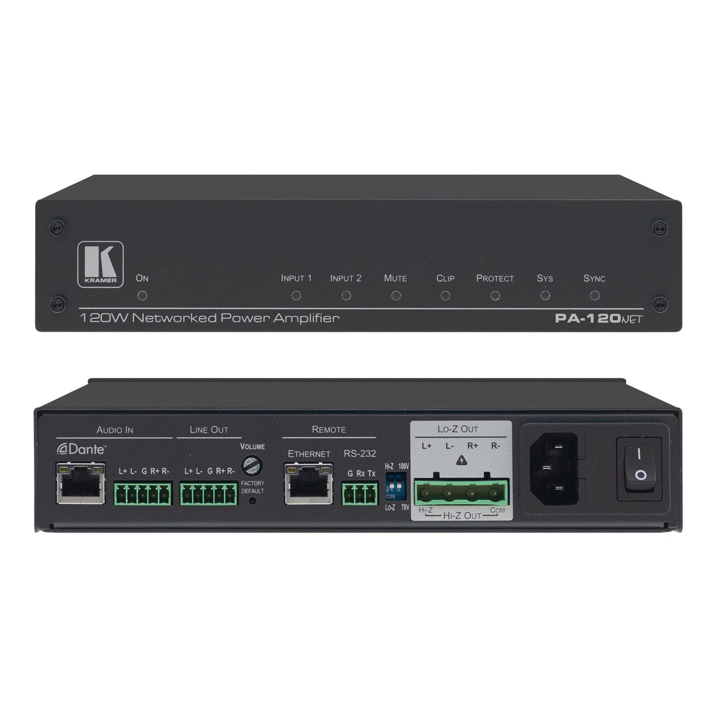 Kramer PA-120NET 120W Networked Power Amplifier(Kramer Pa 120net 120w Networked Power Amplifier)