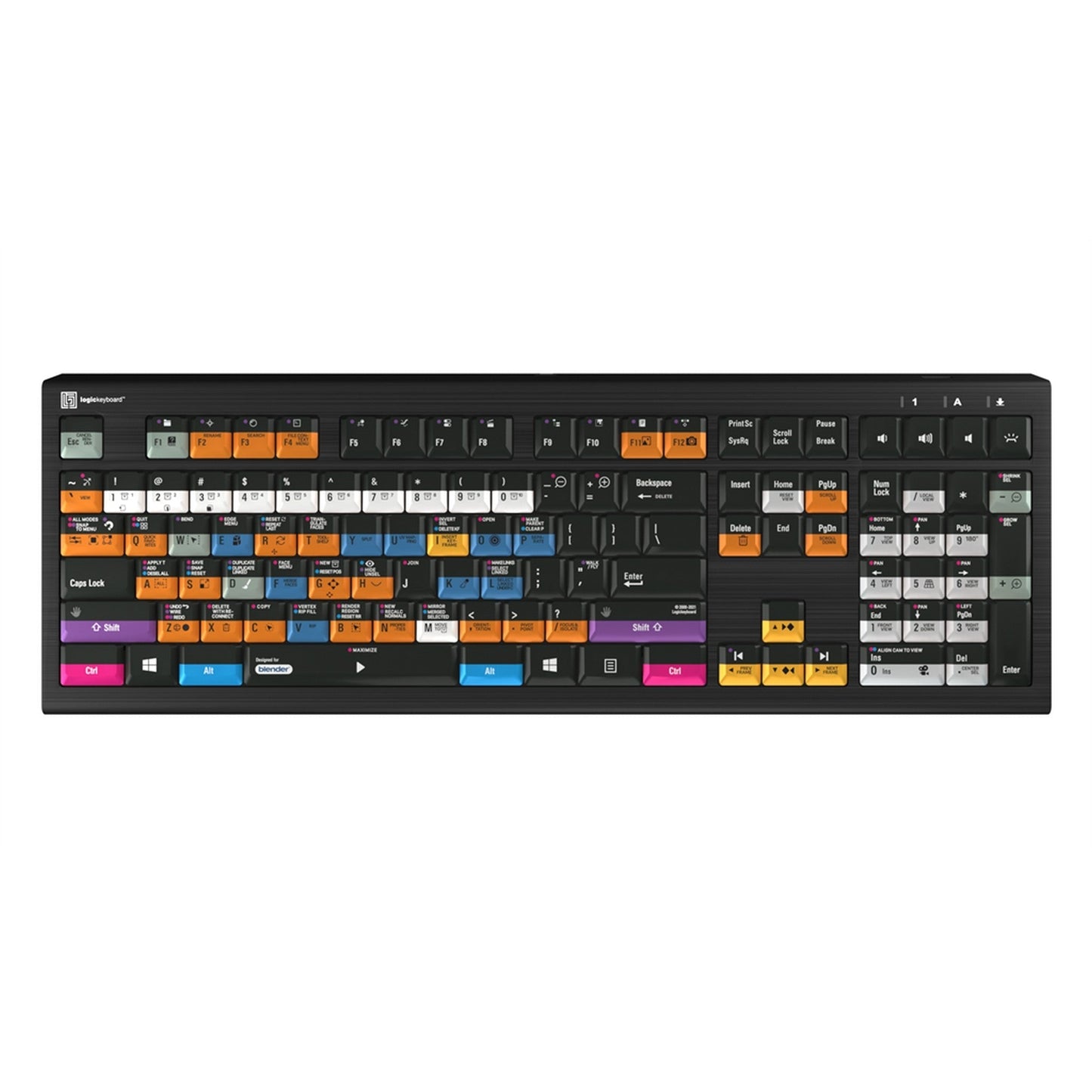 Logickeyboard Blender 3D ASTRA2 Backlit Keyboard For Windows US, English(Logickeyboard Blender 3d Astra2 Backlit Keyboard For Windows Us English)