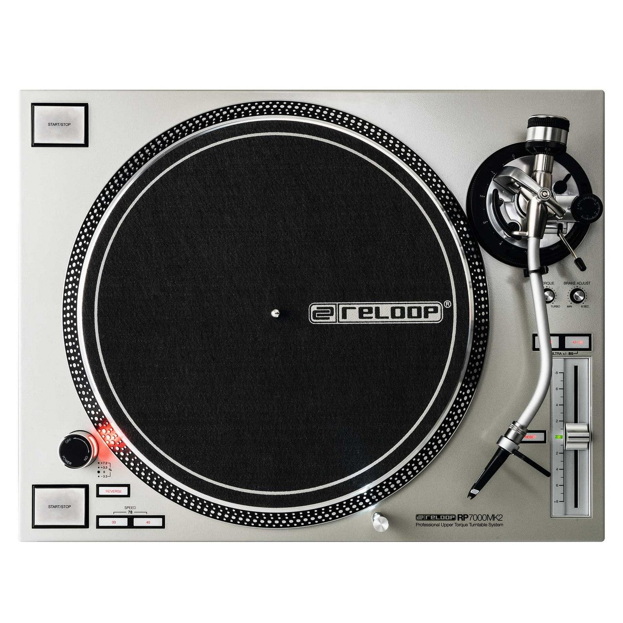Reloop RP-7000 MK2 Silver Direct Drive High Torque Turntable(Reloop Rp 7000 Mk2 Silver Direct Drive High Torque Turntable)