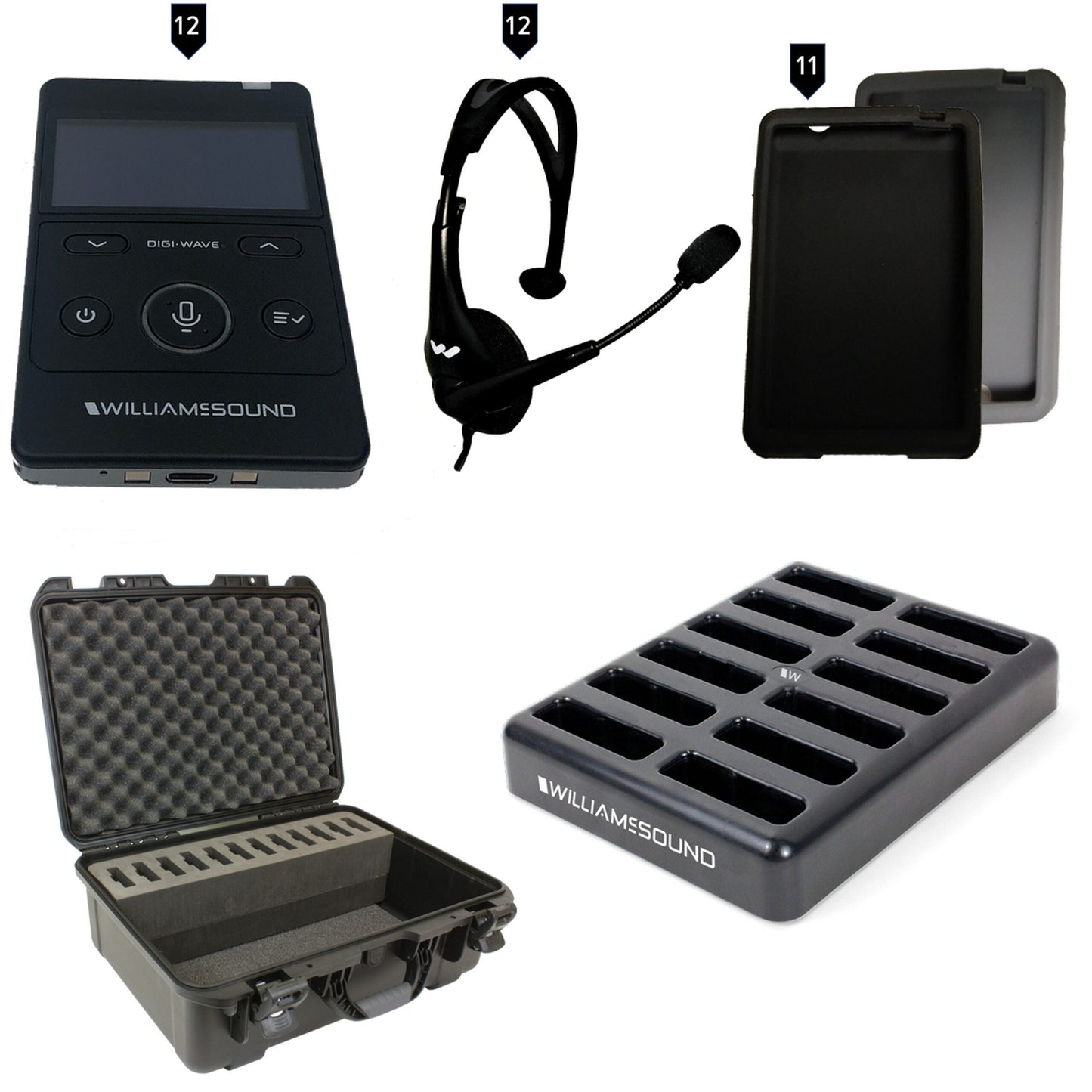 Williams AV DWS TGS VIP 12 400 Digi-Wave 400 Series Tour Guide System For 2 Or More Tour Guides(Williams Av Dws Tgs Vip 12 400 Digi Wave 400 Series Tour Guide System For 2 Or More Tour Guides)