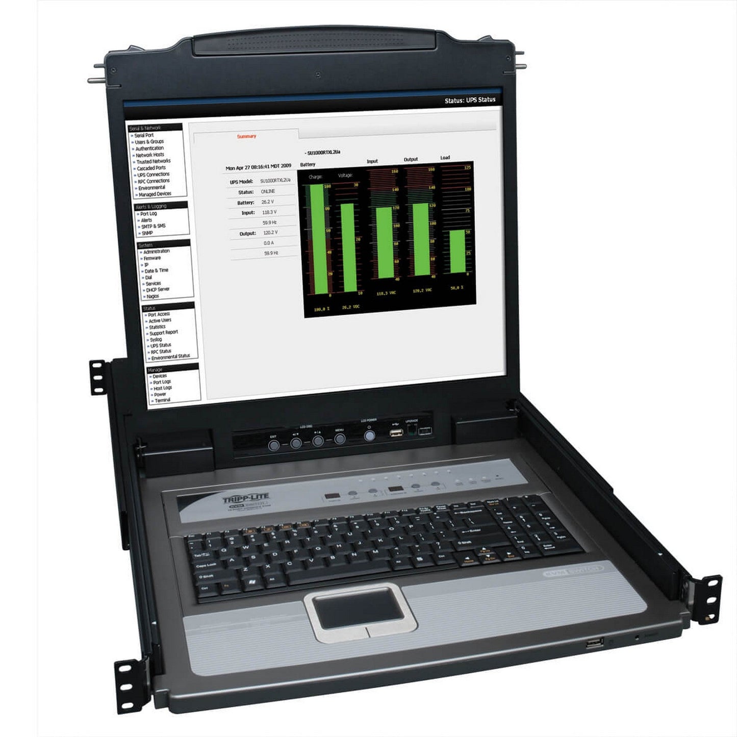 Tripp-Lite B020-U08-19-K NetDirector 8-Port 1U Rack-Mount Console KVM Switch With 19 Inch LCD And 8 PS2/USB Combo Cables(Tripp Lite B020 U08 19 K Netdirector 8 Port 1u Rack Mount Console Kvm Switch With 19 Inch Lcd And 8 Ps2 Usb Combo Cables)