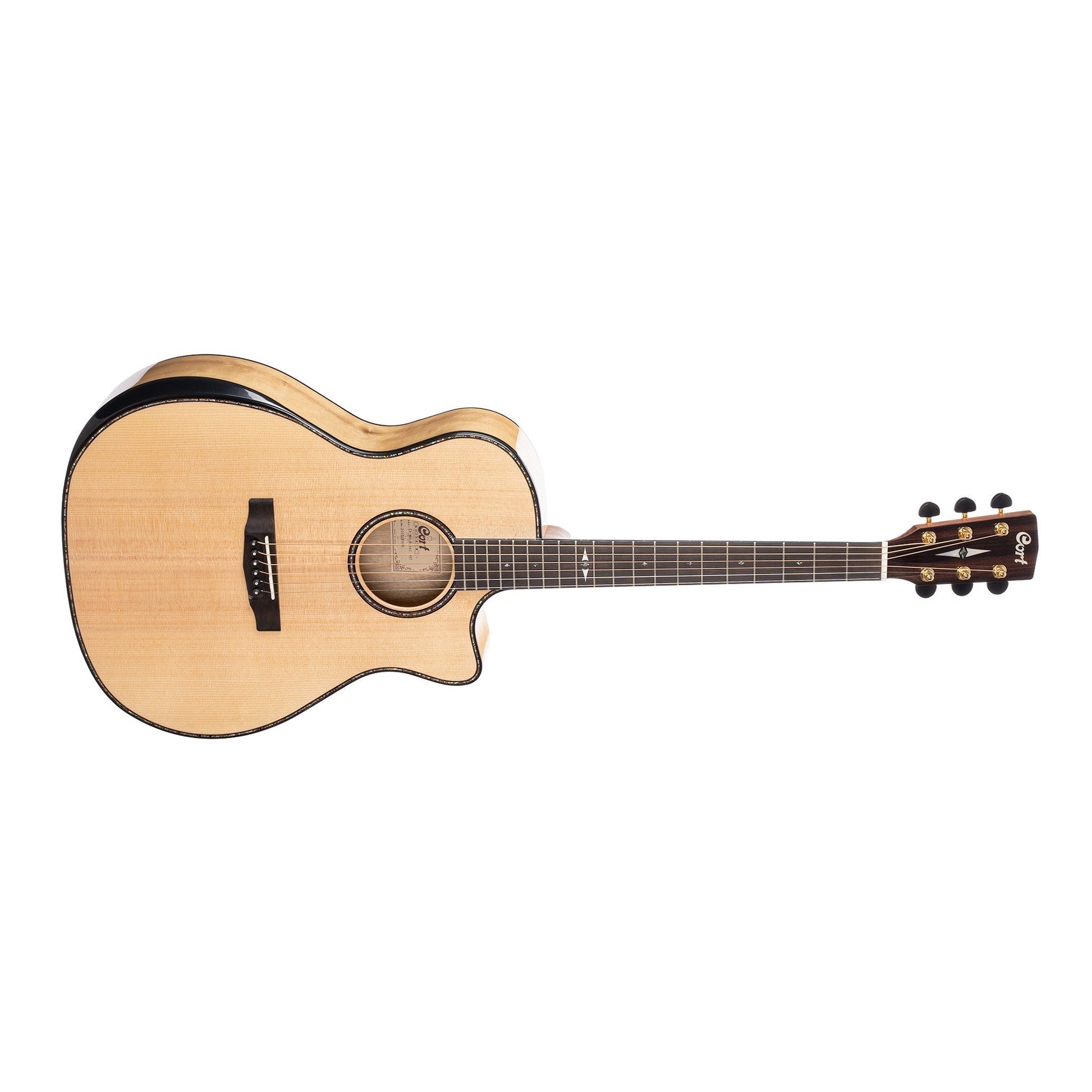  Cort GA-MY Bevel Acoustic-Electric Guitar, Myrtlewood, Natural(Cort Ga My Bevel Acoustic Electric Guitar Myrtlewood Natural)