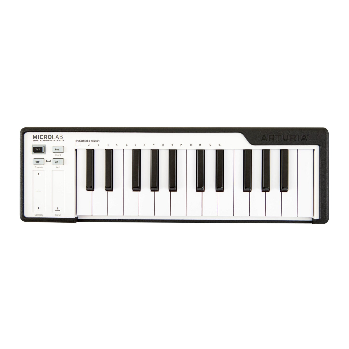  Arturia MicroLab Small 25-Key MIDI Controller, Black(Arturia Microlab Small 25 Key Midi Controller Black)