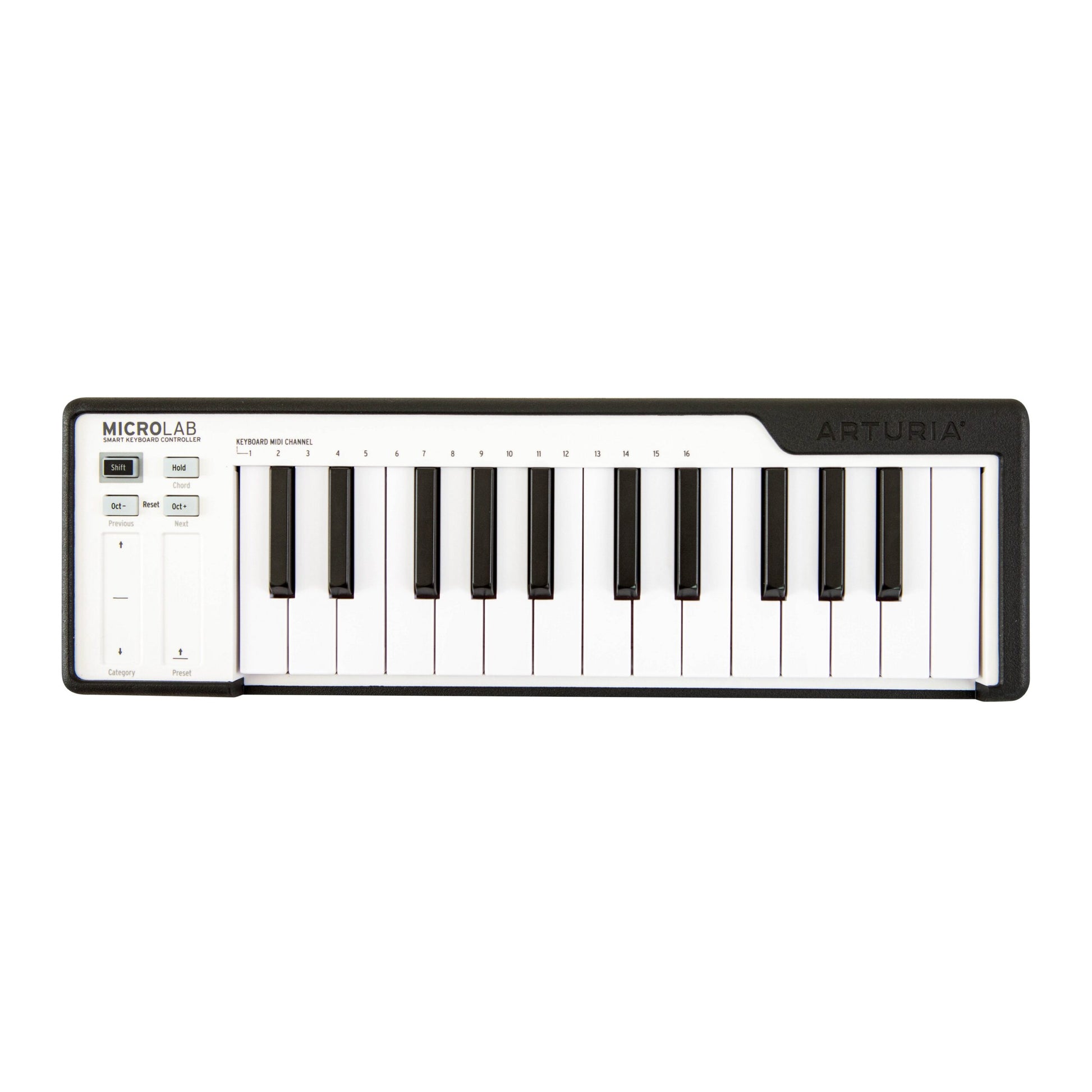  Arturia MicroLab Small 25-Key MIDI Controller, Black(Arturia Microlab Small 25 Key Midi Controller Black)