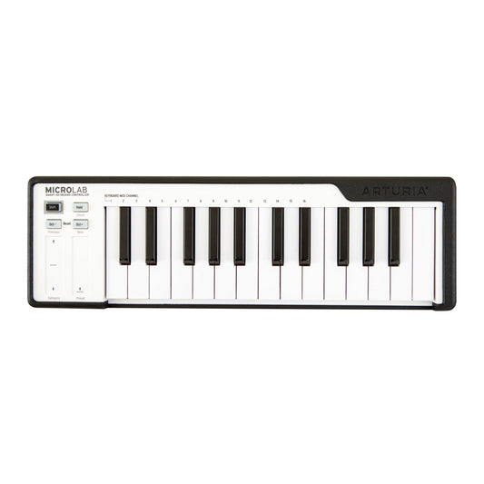  Arturia MicroLab Small 25-Key MIDI Controller, Black(Arturia Microlab Small 25 Key Midi Controller Black)