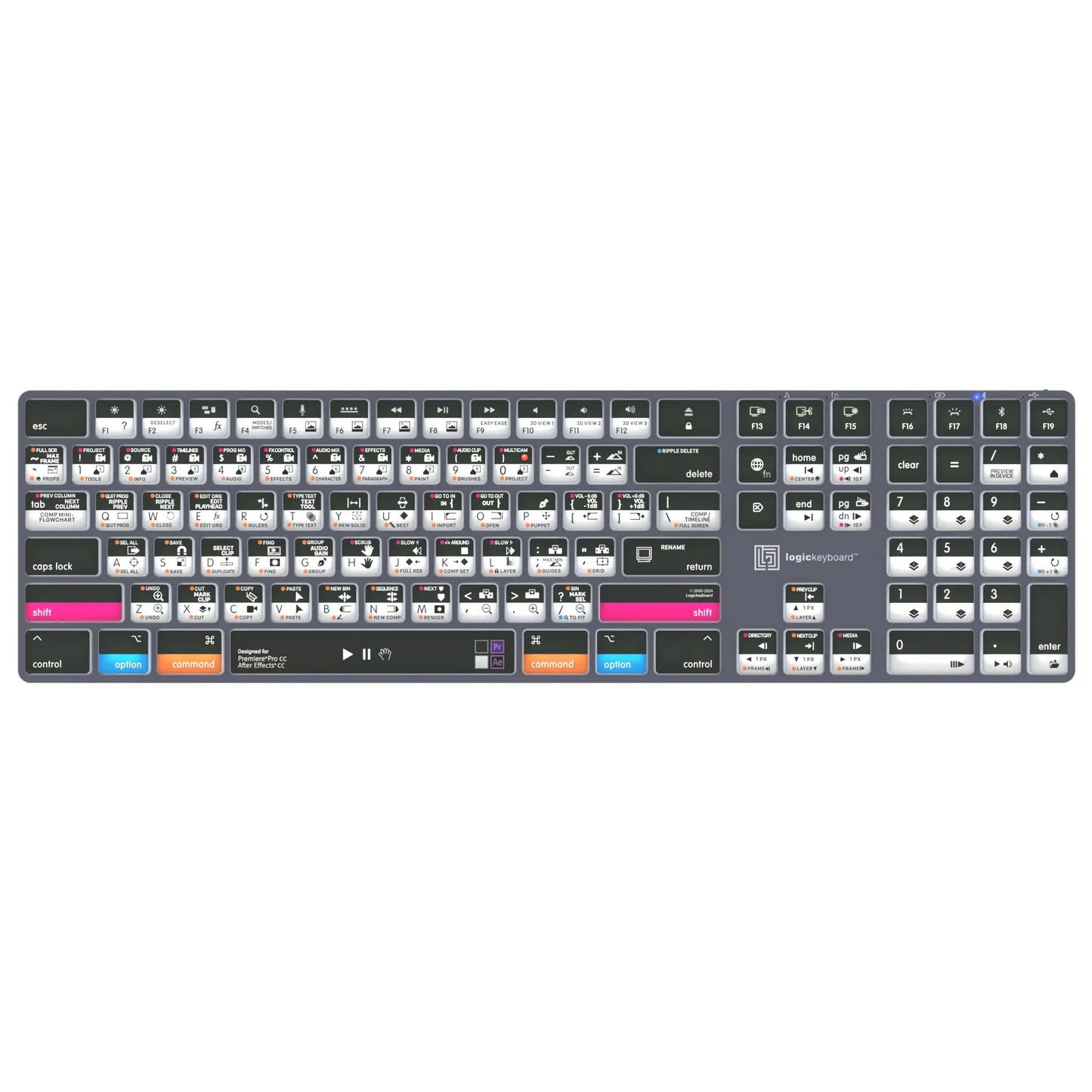  Logickeyboard Adobe Filmmaker Pr+Ae Titan Mac US Keyboard, English(Logickeyboard Adobe Filmmaker Pr Ae Titan Mac Us Keyboard English)