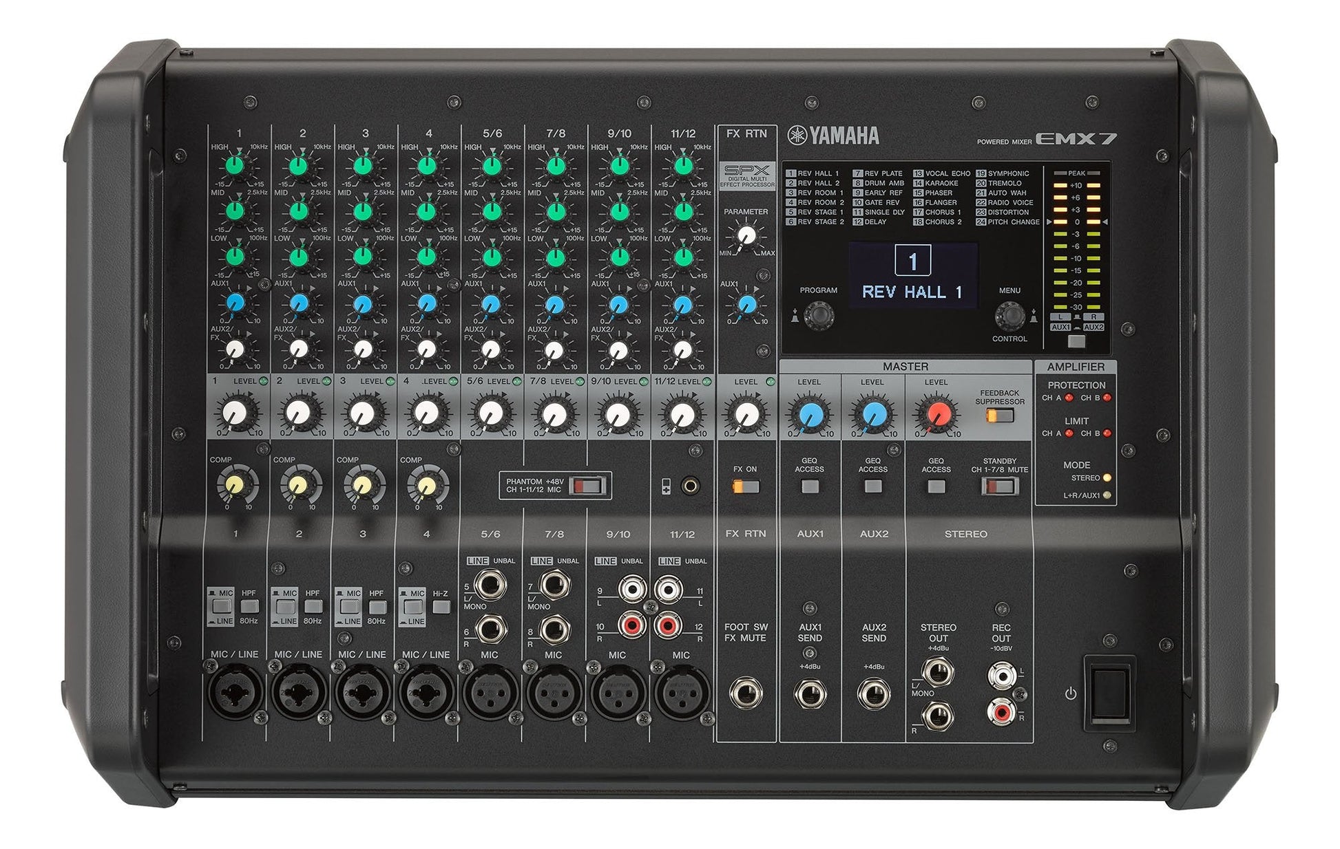  Yamaha EMX7 12 Channel Dual 710W Power Amplified Mixer(Yamaha Emx7 12 Channel Dual 710w Power Amplified Mixer)