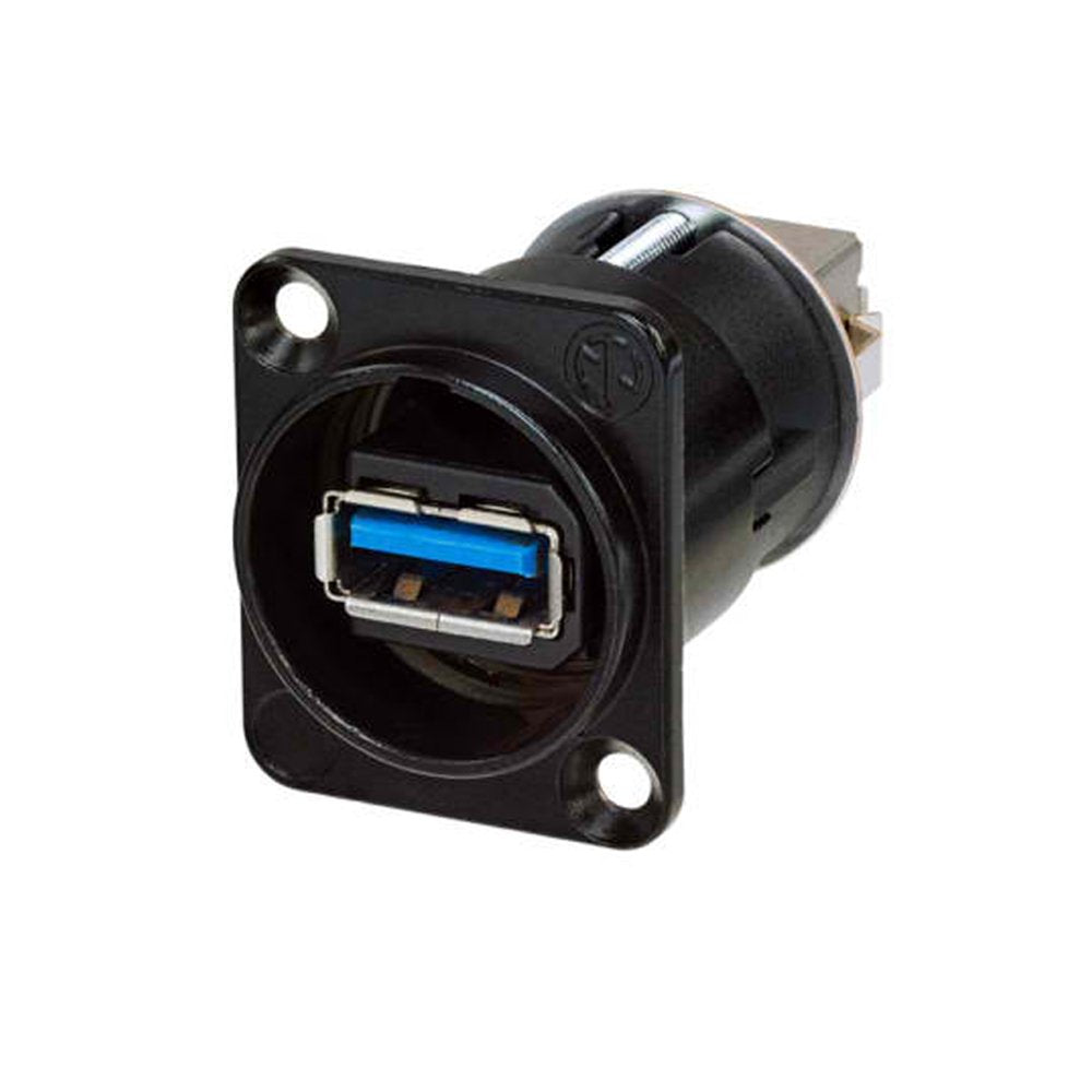  Neutrik NAUSB3-B Feed Through USB 3.0 Compatible Adapter, Reversible, Black(Neutrik Nausb3 B Feed Through Usb 3 0 Compatible Adapter Reversible Black)