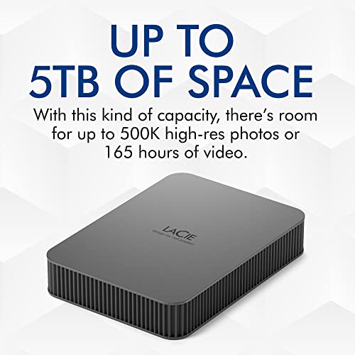  LaCie Mobile Drive Secure External HDD, 4TB(Lacie Stlr4000400 Mobile Drive Secure External Hdd 4tb)