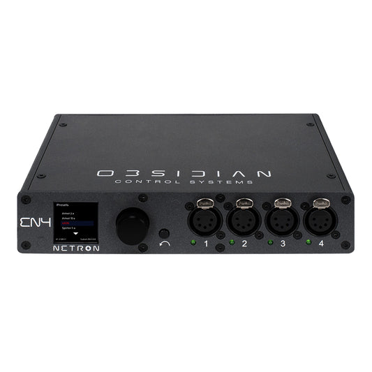  Obsidian Control EN4 4 X 5-Pin XLR Port Ethercon To DMX Node(Obsidian Control En4 4 X 5 Pin Xlr Port Ethercon To Dmx Node)