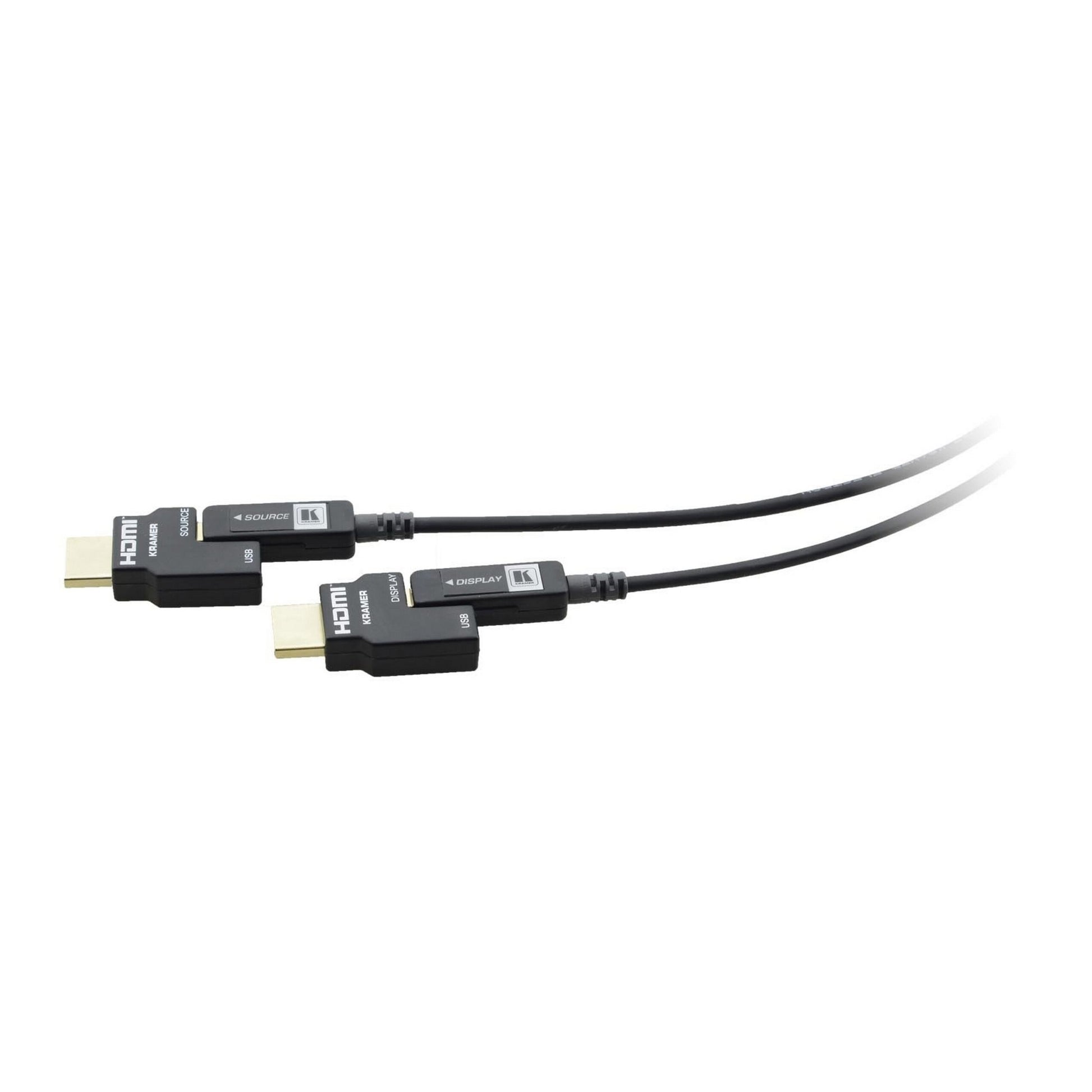 Kramer CP-AOCH/60-230 Active Optical 4K Pluggable HDMI Cable, Plenum Rated, 230-Feet(Kramer Cp Aoch 60 230 Active Optical 4k Pluggable Hdmi Cable Plenum Rated 230 Feet)