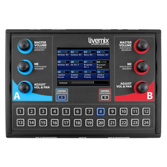  LiveMix CS-DUO 24-Channel Dual Mix Personal Mixer(Livemix Cs Duo 24 Channel Dual Mix Personal Mixer)