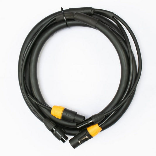  Accu Cable AC5PTRUE12 IP65-Rated 5-Pin DMX Locking Power Link Combo Cable, 12-Feet(Accu Cable Ac5ptrue12 Ip65 Rated 5 Pin Dmx Locking Power Link Combo Cable 12 Feet)