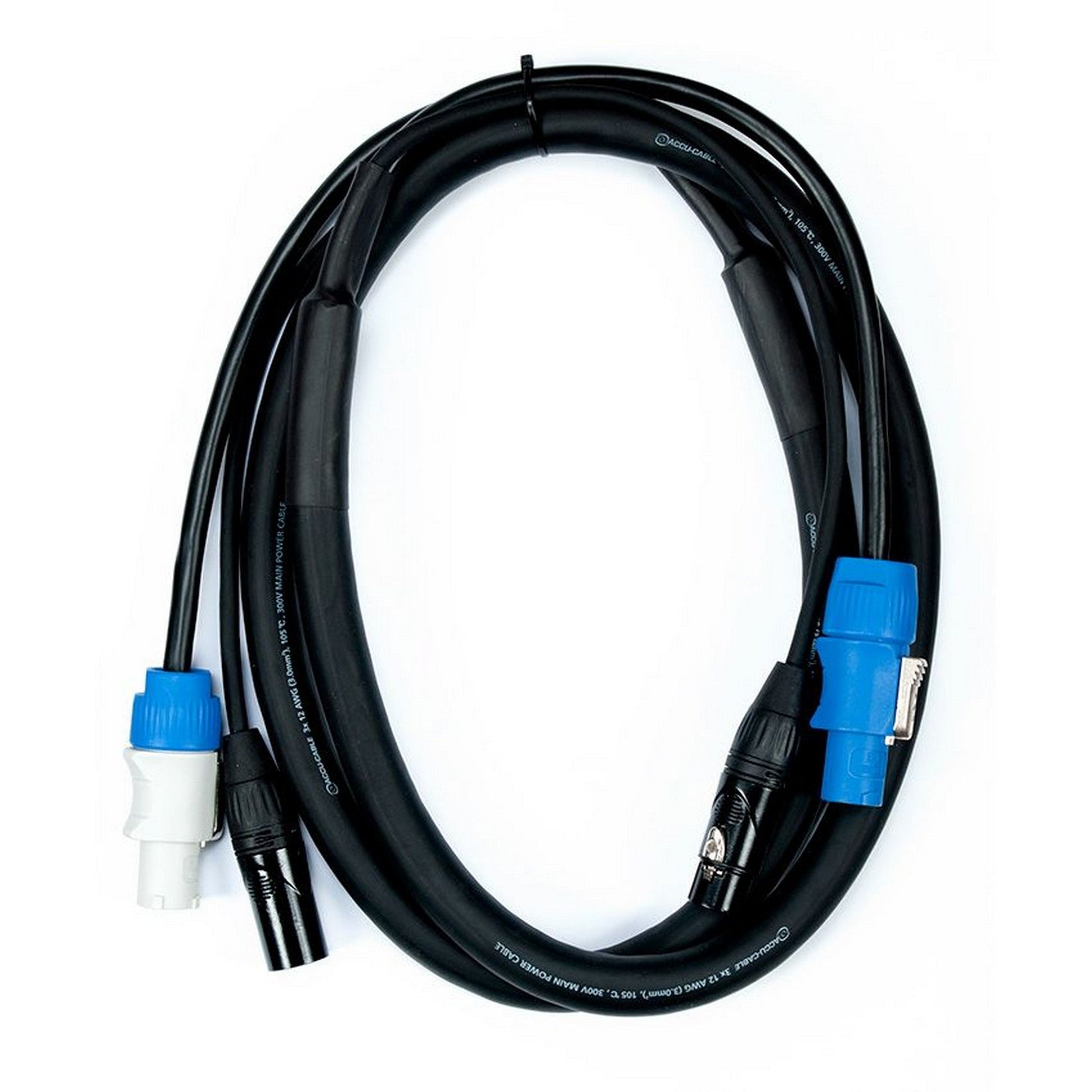  Accu Cable AC3PPCON6 3-Pin XLR DMX Locking Power Link Cable, 6-Feet(Accu Cable Ac3ppcon6 3 Pin Xlr Dmx Locking Power Link Cable 6 Feet)