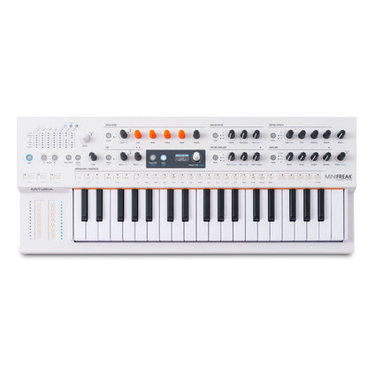  Arturia MiniFreak Vocoder 37-Key Hybrid Synthesizer, White(Arturia Minifreak Vocoder 37 Key Hybrid Synthesizer White)