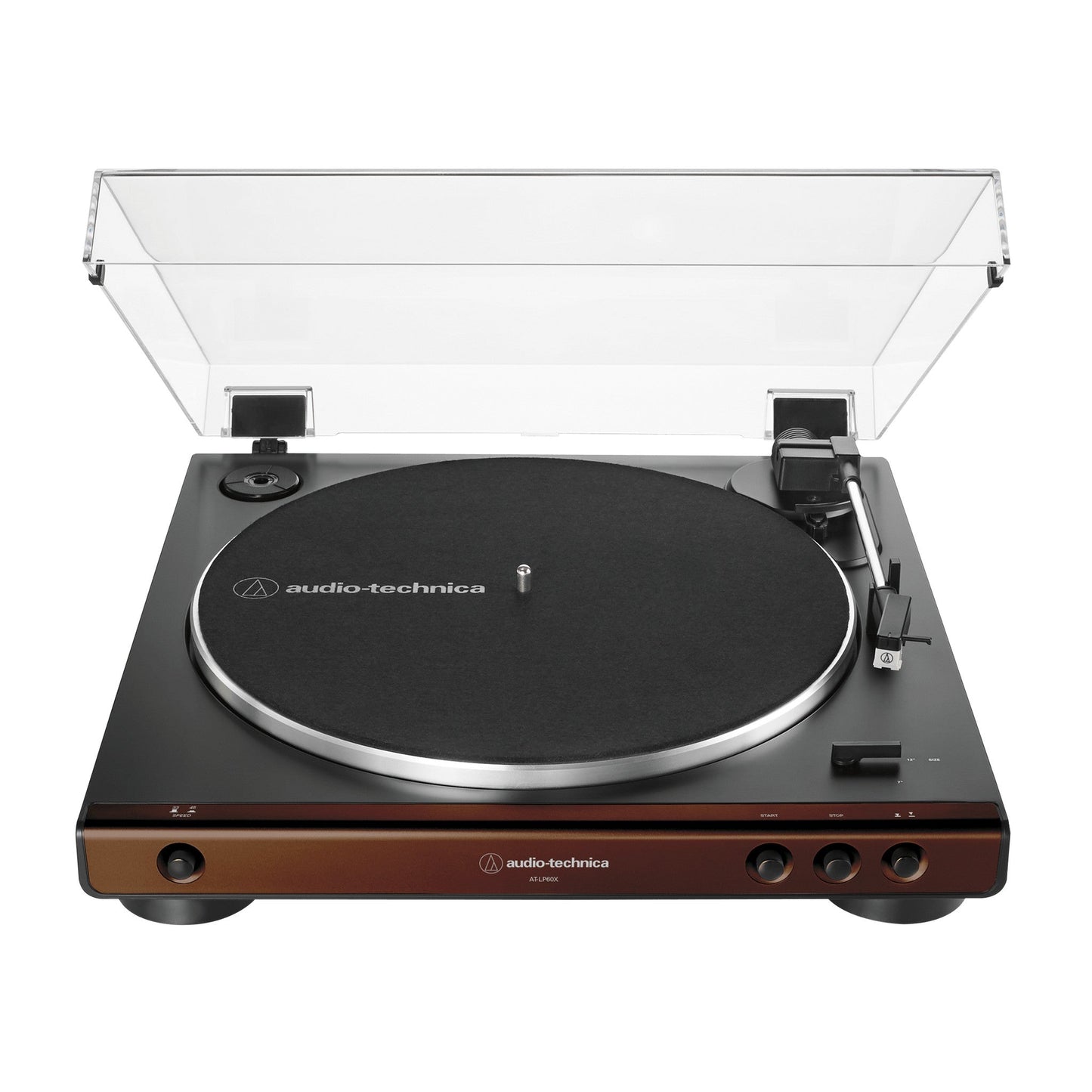  Audio-Technica AT-LP60X-BW Fully Automatic Belt-Drive Turntable, Brown (Used)(Audio Technica At Lp60x Bw Fully Automatic Belt Drive Turntable Brown Used)