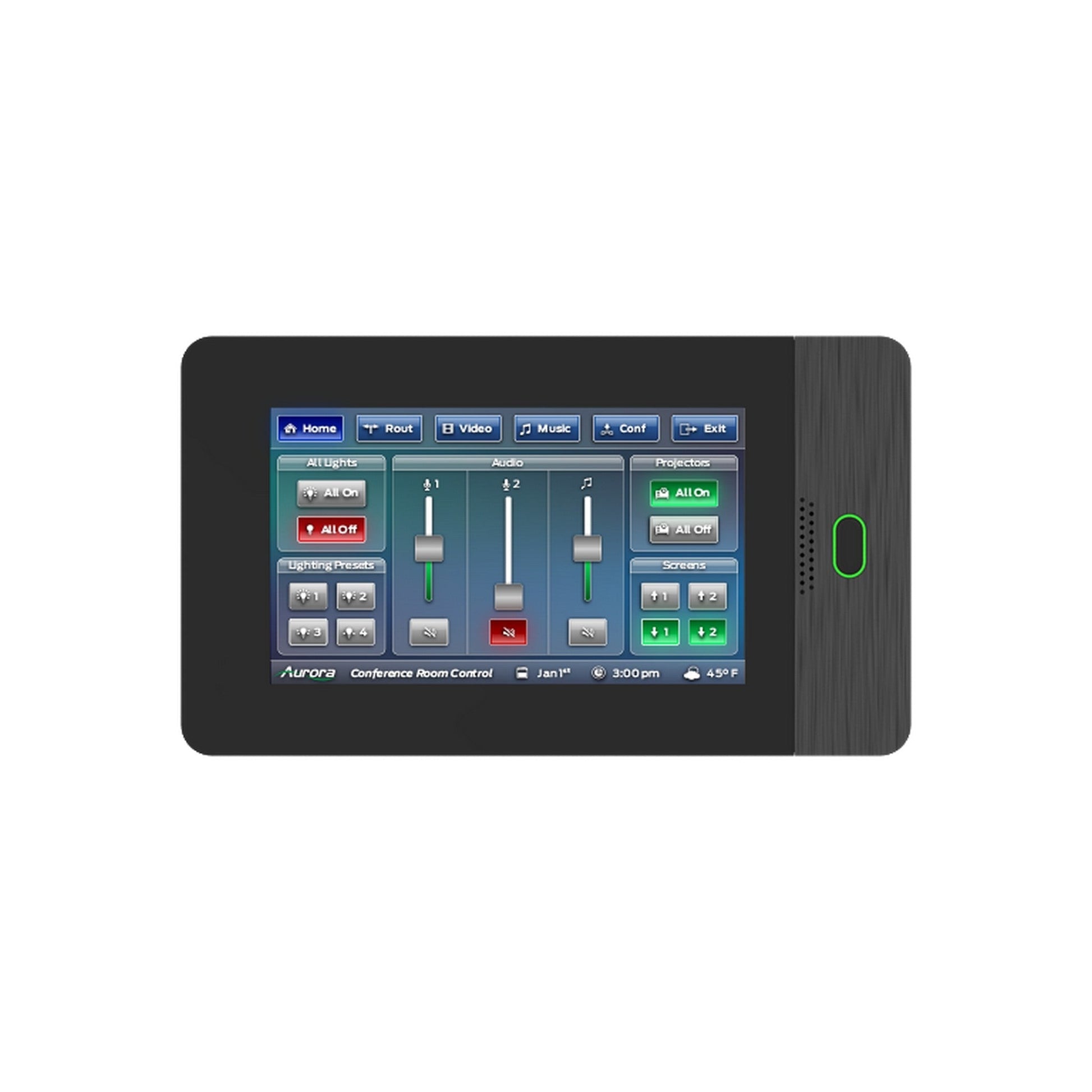  Aurora RXT-7 ReAX JavaScript-Based Touch Panel/Control System, 7-Inch, Black(Aurora Rxt 7 Reax Javascript Based Touch Panel Control System 7 Inch Black)