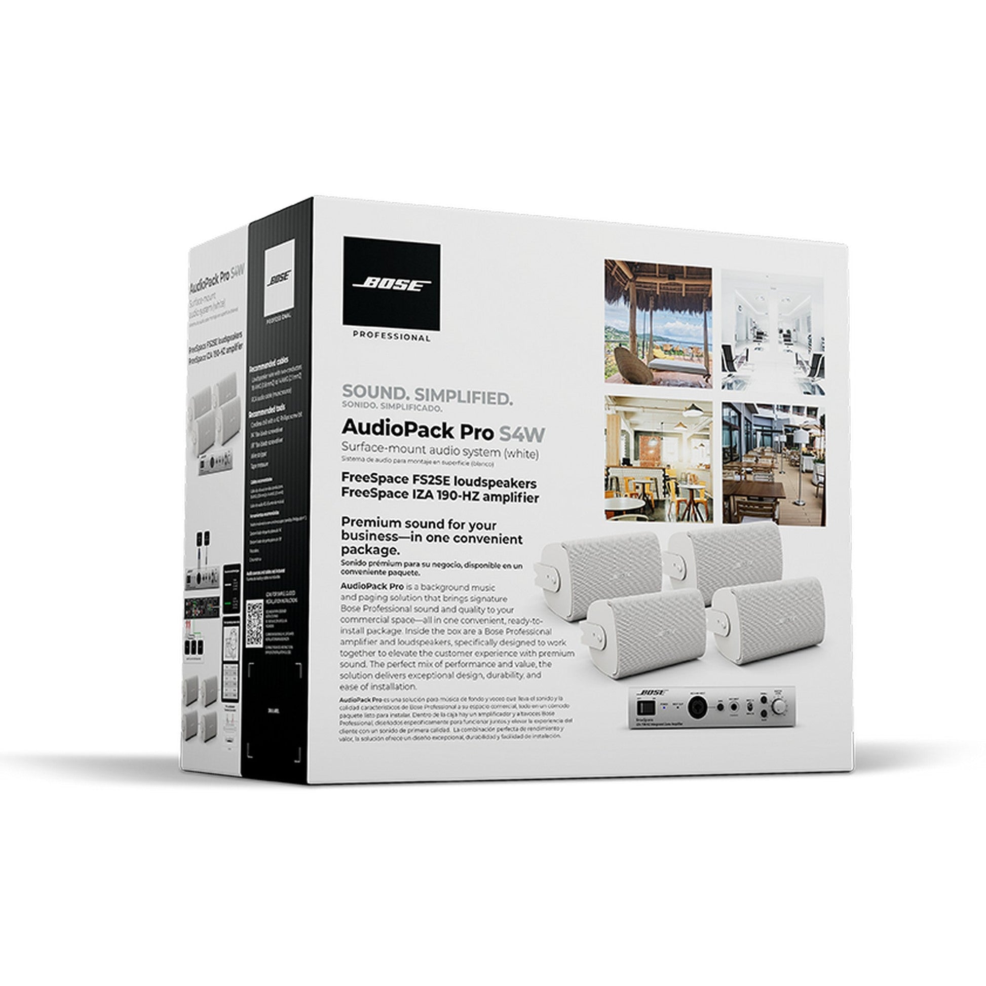  Bose AudioPack Pro S4 Surface-Mount Audio System, White(Bose Audiopack Pro S4 Surface Mount Audio System White)