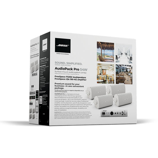  Bose AudioPack Pro S4 Surface-Mount Audio System, White(Bose Audiopack Pro S4 Surface Mount Audio System White)