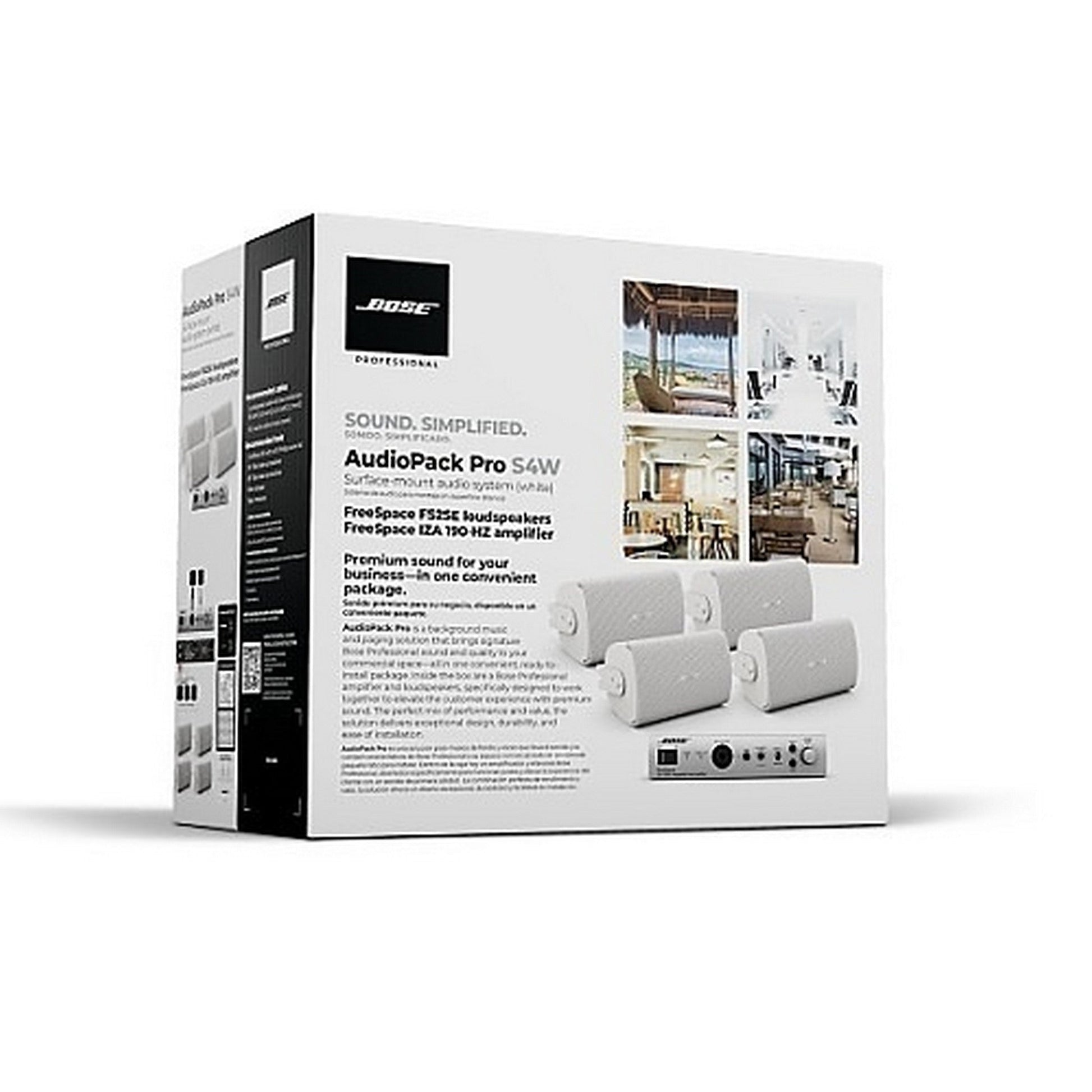  Bose AudioPack Pro S4 Surface-Mount Audio System, White(Bose Audiopack Pro S4 Surface Mount Audio System White)