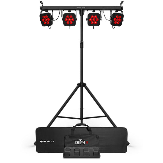  Chauvet DJ 4BAR Hex ILS RGBAW+UV LED Wash Lights With T Bar(Chauvet Dj 4bar Hex Ils Rgbawuv Led Wash Lights With T Bar)
