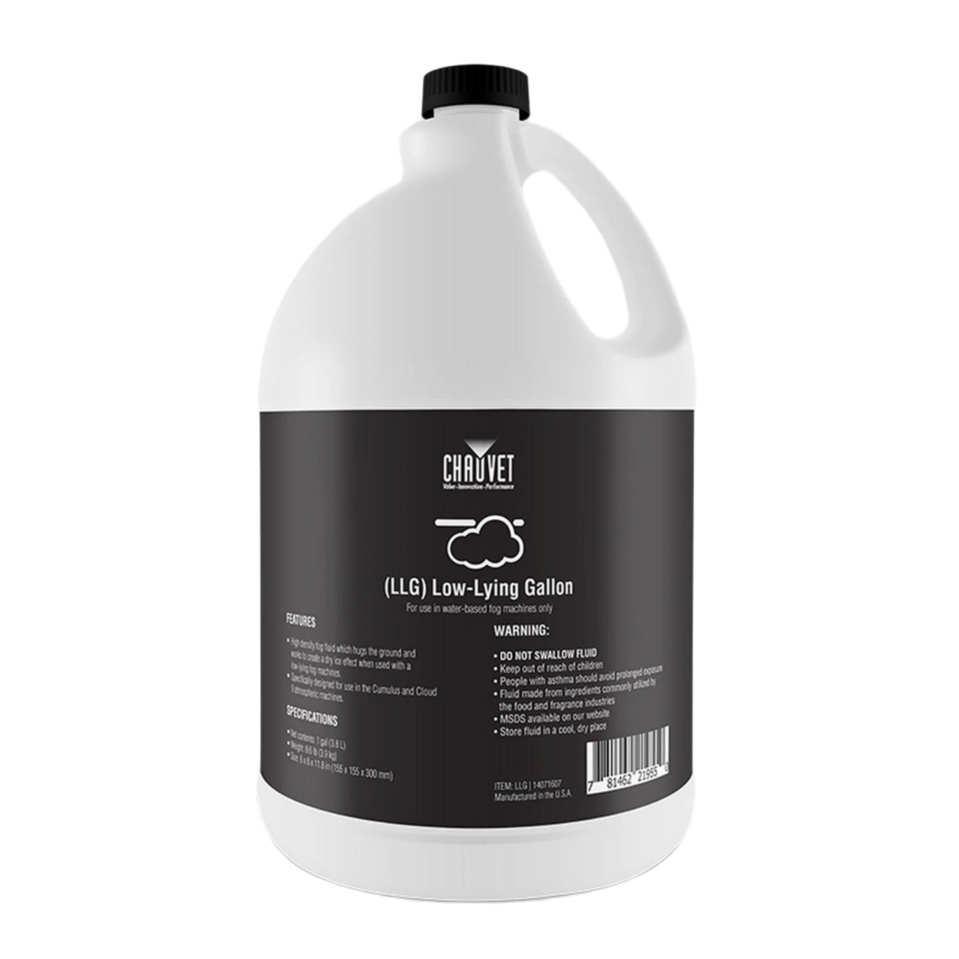  Chauvet DJ LLG Water-Based Low-Lying Fog Fluid, 1-Gallon(Chauvet Dj Llg Water Based Low Lying Fog Fluid 1 Gallon)