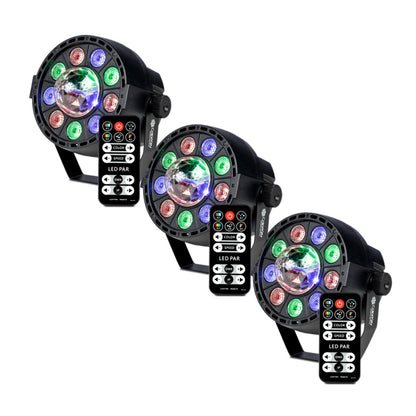  ColorKey Party Light FX Quad-Color LED Wash Lights 3-Pack Bundle(Colorkey Party Light Fx Quad Color Led Wash Lights 3 Pack Bundle)