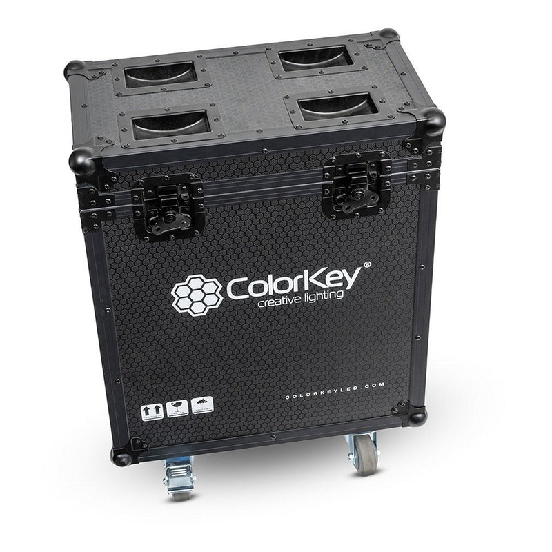  ColorKey 2-Piece Flight Case With Castors For Creator Spot 250 Moving Head Light, Black(Colorkey 2 Piece Flight Case With Castors For Creator Spot 250 Moving Head Light Black)