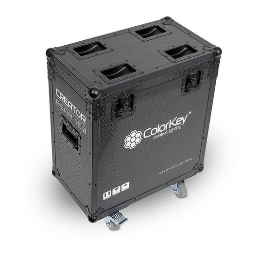  ColorKey 2-Piece Flight Case With Castors For Creator Beam 150 Moving Head Light, Black(Colorkey 2 Piece Flight Case With Castors For Creator Beam 150 Moving Head Light Black)