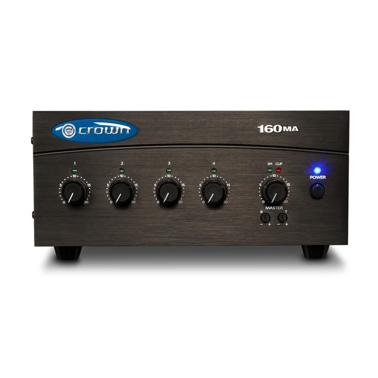  Crown 160MA 4 Input 60 Watt Mixer Amplifier(Crown 160ma 4 Input 60 Watt Commercial Audio Vox Muting Dual Stereo Rca Phoenix Inputs Powered Mixer Amp)