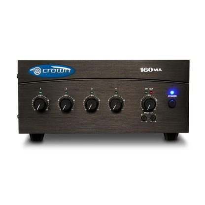  Crown 160MA 4 Input 60 Watt Mixer Amplifier(Crown 160ma 4 Input 60 Watt Commercial Audio Vox Muting Dual Stereo Rca Phoenix Inputs Powered Mixer Amp)