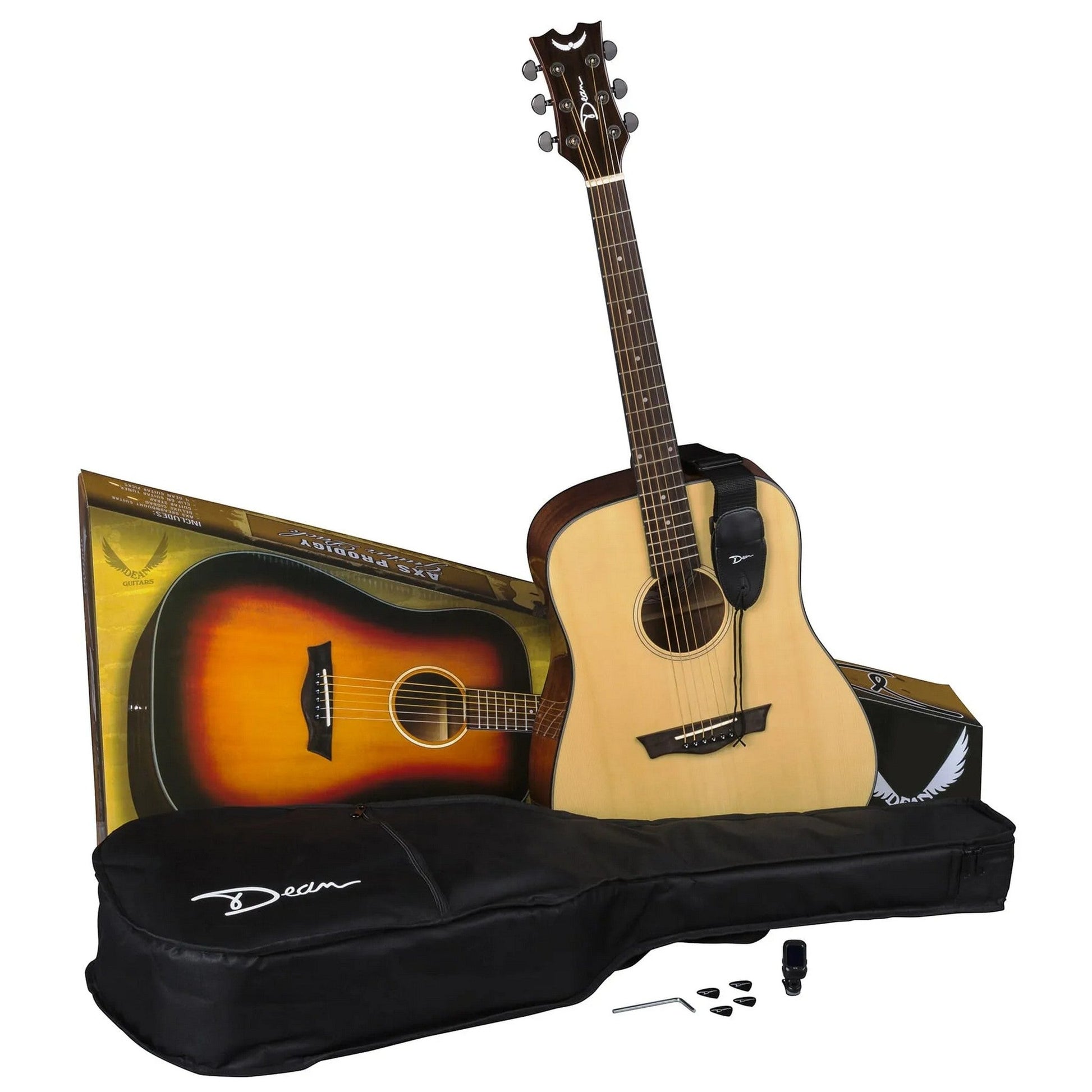  Dean Guitars AXS Prodigy Acoustic Pack Gloss Natrual Guitar(Dean Guitars Axs Prodigy Acoustic Pack Gloss Natrual Guitar)